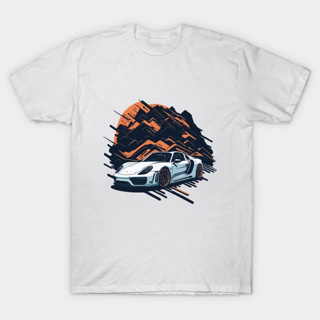 Porsche 918 Spyder Vintage Car T-Shirt by Cruise Dresses